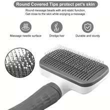 Deskela Velour Self-Cleaning Slicker Brush