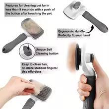 Deskela Velour Self-Cleaning Slicker Brush
