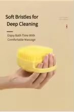 Deskela Chenille Silicone Bath Brush Duo