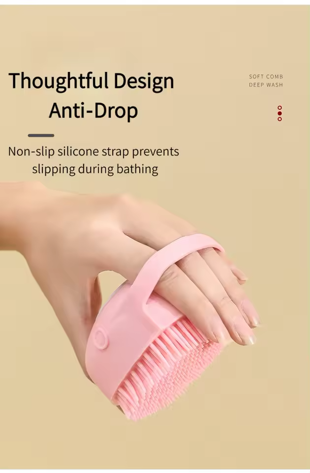 Deskela Chenille Silicone Bath Brush Duo